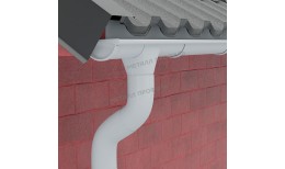 Держатель трубы (на кирпич) МЕТАЛЛ ПРОФИЛЬ GS lite D90 Ral 9003