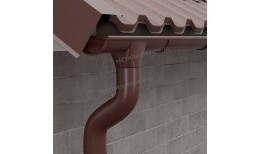 Колено трубы МЕТАЛЛ ПРОФИЛЬ GS lite D90х60 градусов Ral 8017