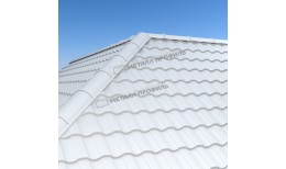 Металлочерепица МЕТАЛЛ ПРОФИЛЬ Монтекристо-X NormanMP (ПЭ-01-9003-0.5)