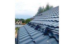 Металлочерепица МЕТАЛЛ ПРОФИЛЬ Монтекристо-XL (PURMAN-20-Argillite-0.5)