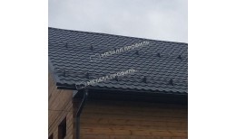 Металлочерепица МЕТАЛЛ ПРОФИЛЬ Трамонтана-XL (VikingMP E-20-9005-0.5)