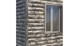 Сайдинг МЕТАЛЛ ПРОФИЛЬ Woodstock-28х330 (ECOSTEEL-01-Белый Камень ПР-0.5)