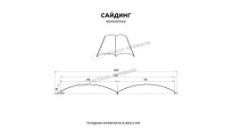 Сайдинг МЕТАЛЛ ПРОФИЛЬ Woodstock-Н-28х330 (ECOSTEEL_MA-01-Бразил. Вишня-0.5)