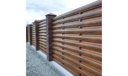 Штакетник металлический МЕТАЛЛ ПРОФИЛЬ ELLIPSE-T 19х126 (ECOSTEEL_T-01-ЗолотойДуб-0.5)