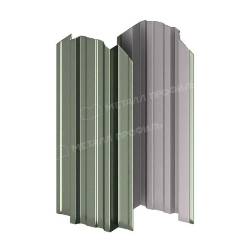 Штакетник металлический МЕТАЛЛ ПРОФИЛЬ TRAPEZE-O 16,5х118 (PURMAN-20-Tourmalin-0.5)