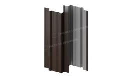 Штакетник металлический МЕТАЛЛ ПРОФИЛЬ TRAPEZE-T 16,5х118 (VALORI-20-DarkBrown-0.5)