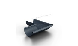Угол желоба наружный МЕТАЛЛ ПРОФИЛЬ Foramina Freeze D125 Grey