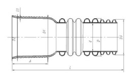 Труба гофрированная двустенная с раструбом SN6 - SN7 315/271 1,5м