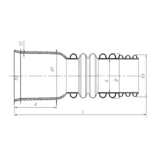 Труба гофрированная двустенная с раструбом SN6 - SN7 315/271 4м