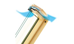 Мансардное окно с комбинированной системой открывания FPP-V U3 preSelect Max