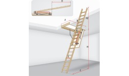 Чердачная деревянная лестница LDK
