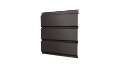 Софит металлический без перфорации 0,5 GreenCoat Pural BT с пленкой RR 32 темно-коричневый (RAL 8019 серо-коричневый)
