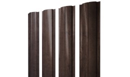 Штакетник Полукруглый Slim с прямым резом 0,45 Print Premium Antique Wood TwinColor