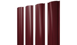 Штакетник Полукруглый Slim с прямым резом 0,5 Satin RAL 3005 красное вино