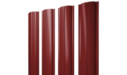 Штакетник Полукруглый Slim с прямым резом 0,5 Satin RAL 3011 коричнево-красный