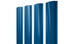Штакетник Полукруглый Slim с прямым резом 0,5 Satin RAL 5005 сигнальный синий