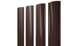 Штакетник Полукруглый Slim с прямым резом 0,5 Satin RAL 8017 шоколад
