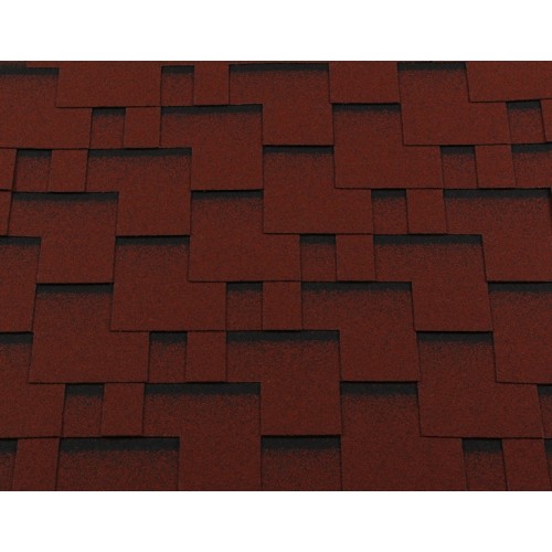 RoofShield черепица Премиум Модерн (3м2) Красный с оттенением