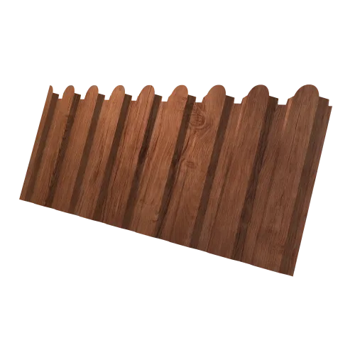 Профнастил C20A фигурный 0,45 Print Premium Rowan Wood Intense FTC