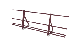 Ограждение кровельное со снегозадержателем на фальц Optima 0,65х2м RAL 3005