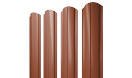Штакетник Полукруглый Slim фигурный 0,45 PE RAL 8004 терракота