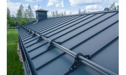 Снегозадержатель для фальцевой кровли Grand Line RAL 7024 1м