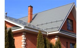 Снегозадержатель NEW трубчатый Grand Line RAL 9006 3м