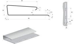 Наличник профиль J широкий Grand Line Standart белый (3,05м)