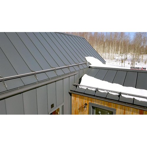 Снегозадержатель для фальцевой кровли Grand Line RAL 7024 3м