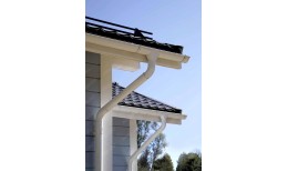 Труба круглая соединительная Grand Line 90мм 1м RAL 9003 сигнальный белый