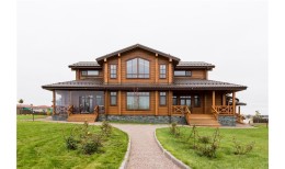 Металлочерепица камея Grand Line 0,5 GreenCoat Pural BT RR 32 темно-коричневый (RAL 8019 серо-коричневый)