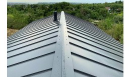 Кликфальц Grand Line 0,45 PE с пленкой на замках RAL 7024 мокрый асфальт