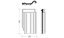 Рядовая черепица Braas Агат 14V натуральный красный