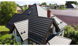 Металлочерепица квинта плюс 0,5 Rooftop Бархат RAL 9005 черный