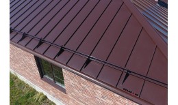 Снегозадержатель трубчатый для фальцевой кровли Optima RAL 8017 1м