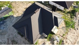 Металлочерепица квинта плюс 0,5 Rooftop Бархат RR 32 темно-коричневый