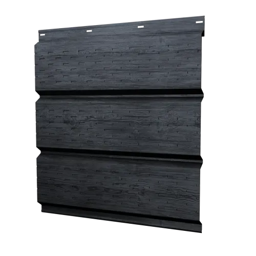 Софит металлический полная перфорация 0,45 Print Premium с пленкой Grey Wood TwinColor