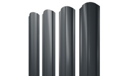 Штакетник Полукруглый Slim фигурный 0,5 Satin RAL 7016 антрацитово-серый