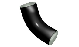 Колено 60 град Optima 90мм RAL 9005 черный