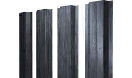 Штакетник П-образный A с прямым резом 0,45 Print Premium Grey Wood TwinColor