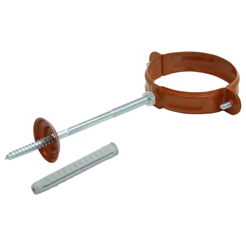 Хомут трубы 90 мм RAL 8004 терракота