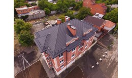 Металлочерепица кредо 0,5 Satin Matt RAL 7024 мокрый асфальт