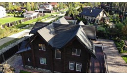 Металлочерепица классик 0,5 Satin Matt RR 32 темно-коричневый