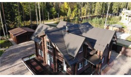 Металлочерепица классик 0,5 Satin Matt RR 32 темно-коричневый