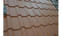 Металлочерепица камея 0,5 Satin Matt RAL 8004 терракота