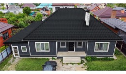 Металлочерепица камея 0,5 Satin Matt RAL 7024 мокрый асфальт