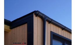 Колено трубы 45 град. ПВХ Grand Line графит (RAL 7024)