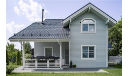 Металлочерепица классик Grand Line 0,5 PurLite Matt RAL 7024 мокрый асфальт