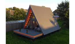 Металлочерепица классик Grand Line 0,5 PurLite Matt RAL 7024 мокрый асфальт