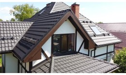 Металлочерепица квинта плюс Grand Line 0,5 PurLite Matt RAL 9005 черный